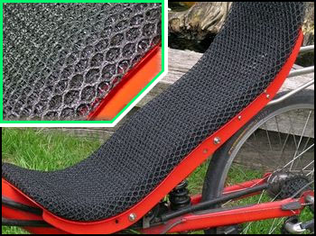 Recumbent bike seat pad: removable comfort mat
